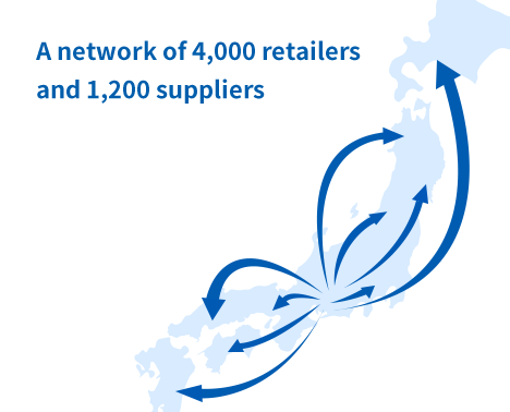 A network of 4,000 retailers and 1,200 suppliers